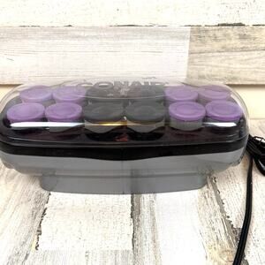 Conair CHV14JXR 12 Pc Jumbo Ceramic Heated Hair Roller Set Flocked NEW